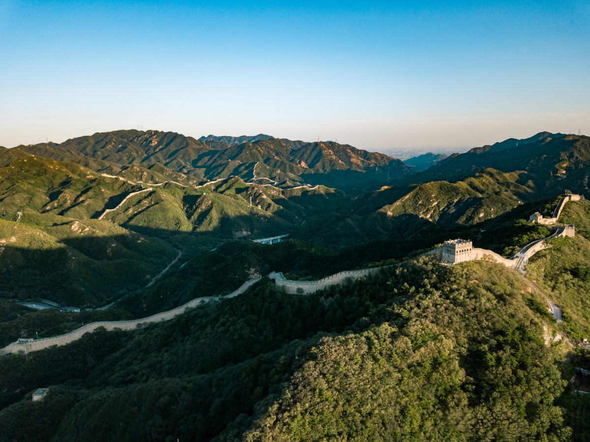 航拍八达岭长城