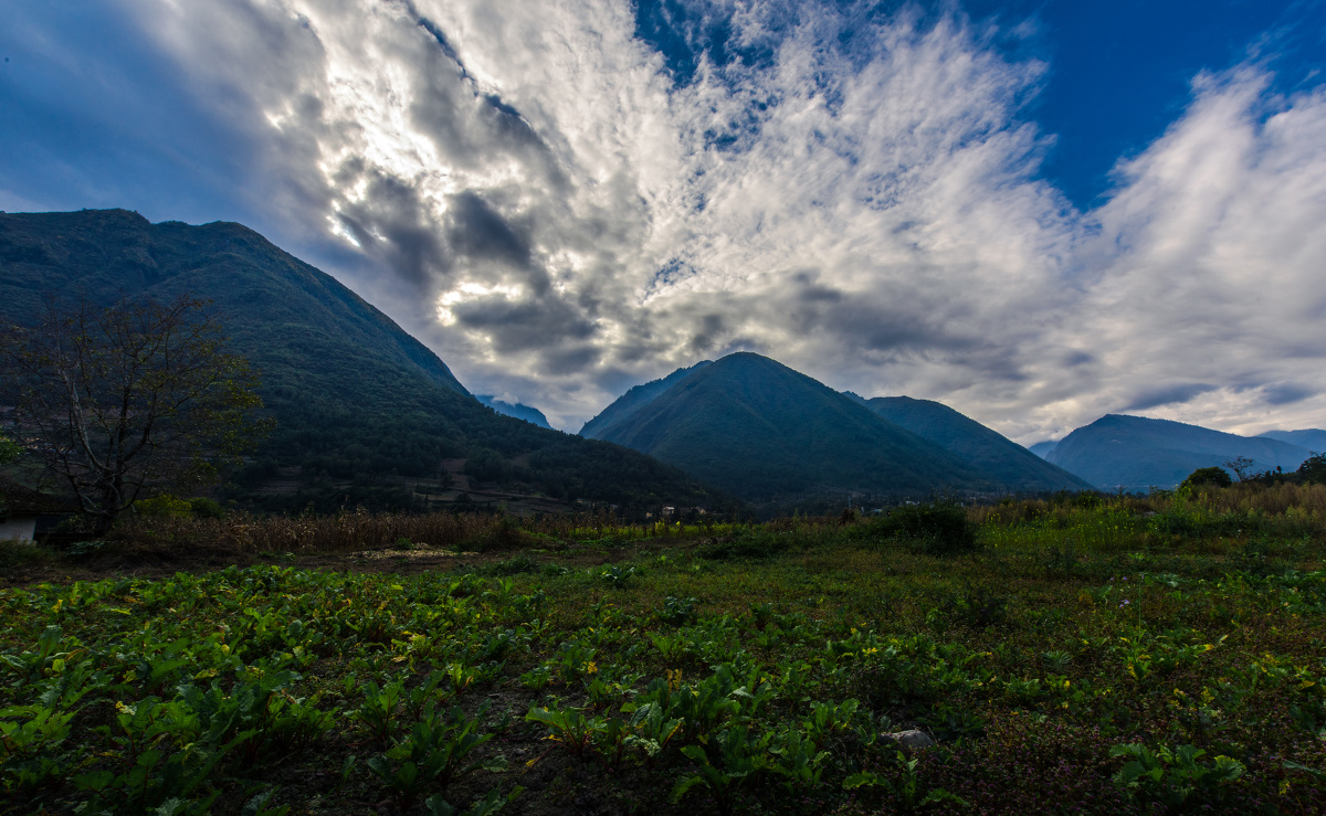 一组川西旅游广角风光