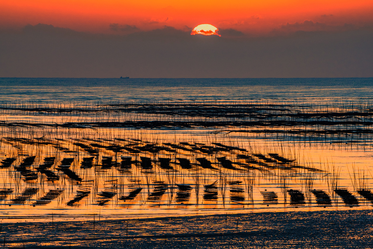 霞浦北岐滩涂日出