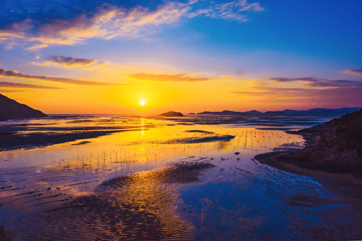 霞浦北岐滩涂日出