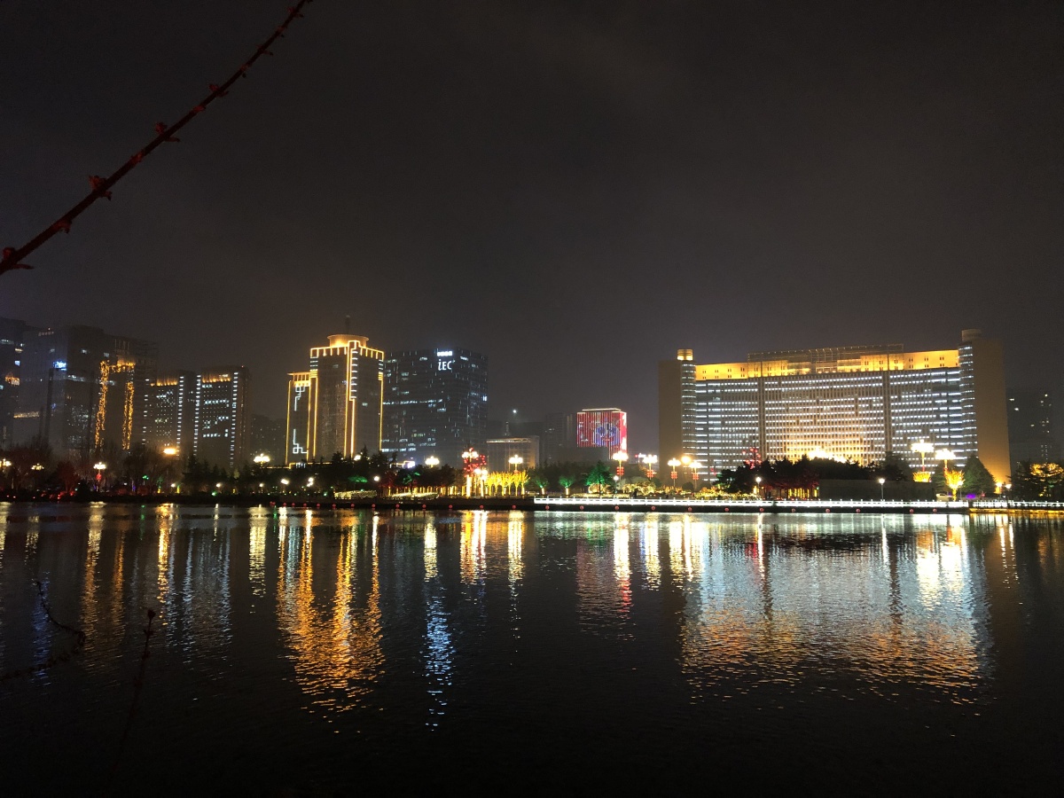山东临沂市兰山区城市夜景