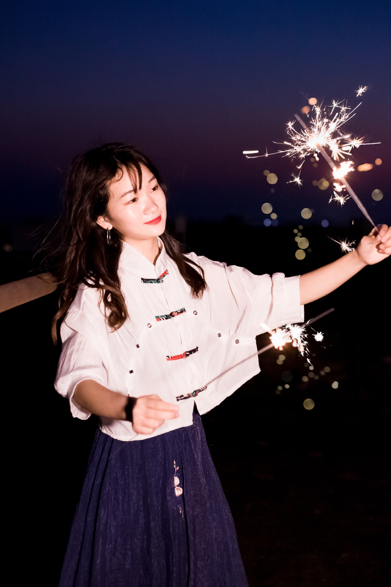烟花人像
