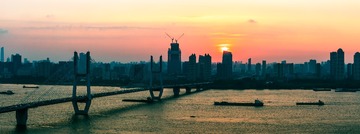 长江二桥夕照
