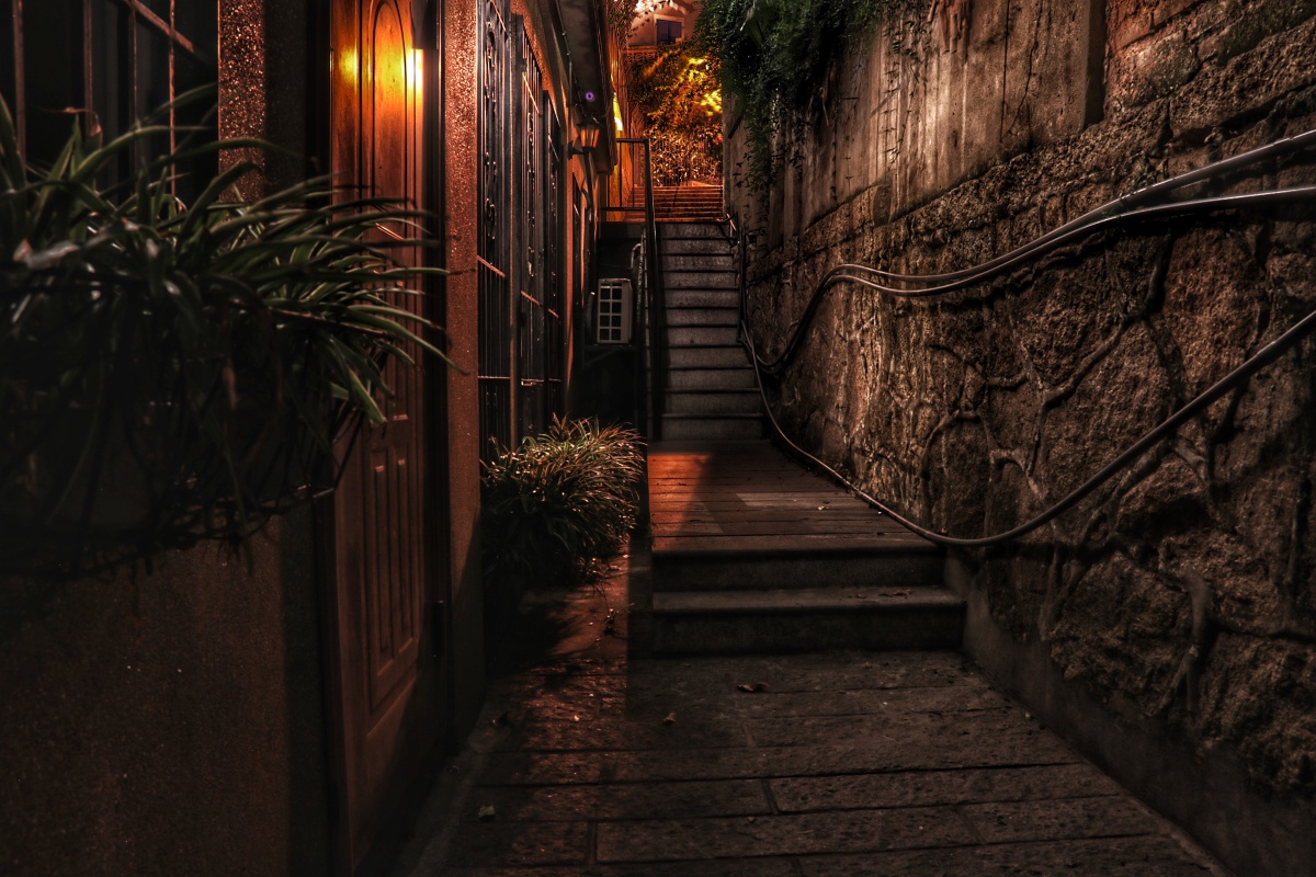 鼓浪屿老街夜巷(乌埭路)