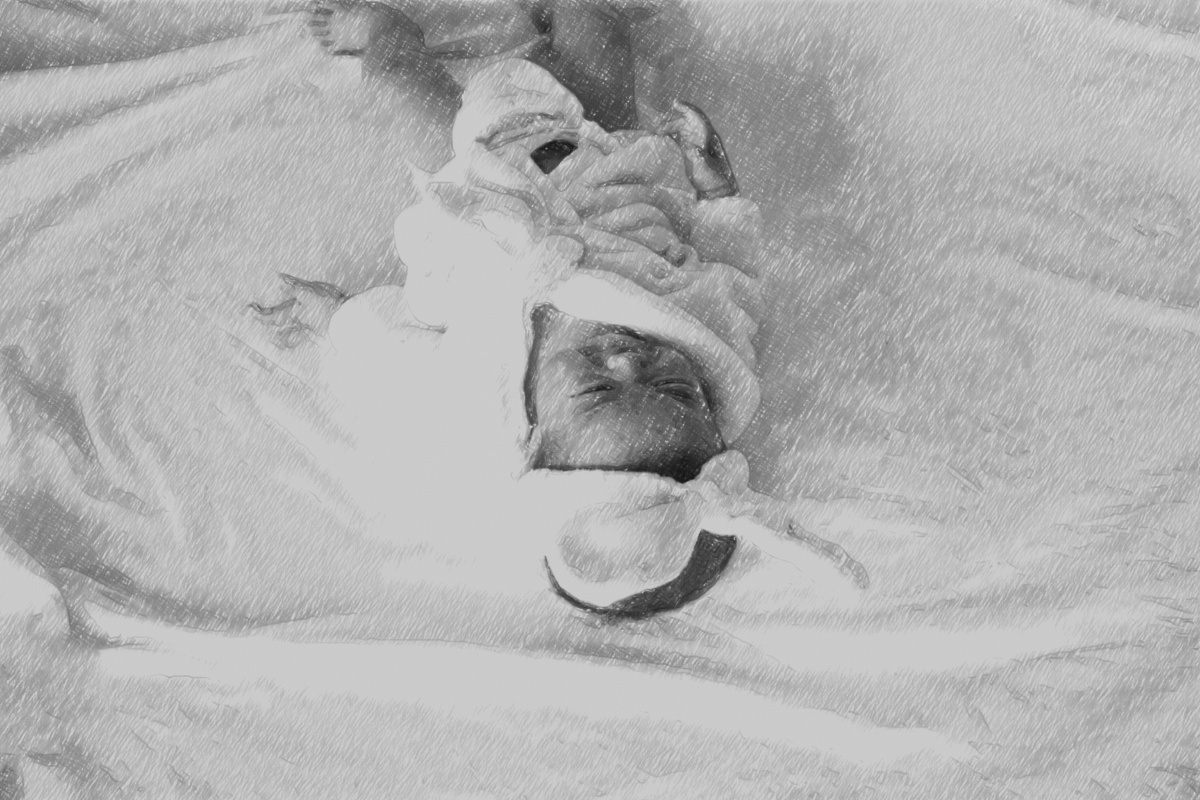 素描画风格宝宝