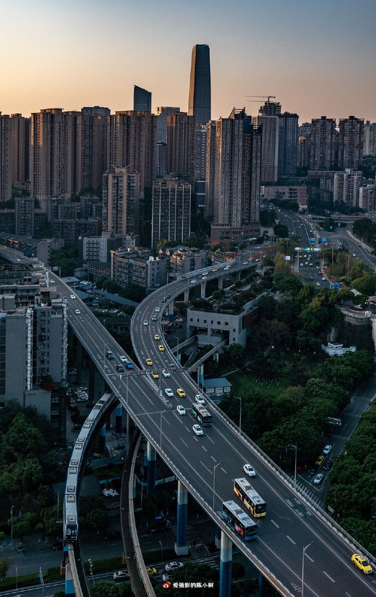 重庆江北的日落