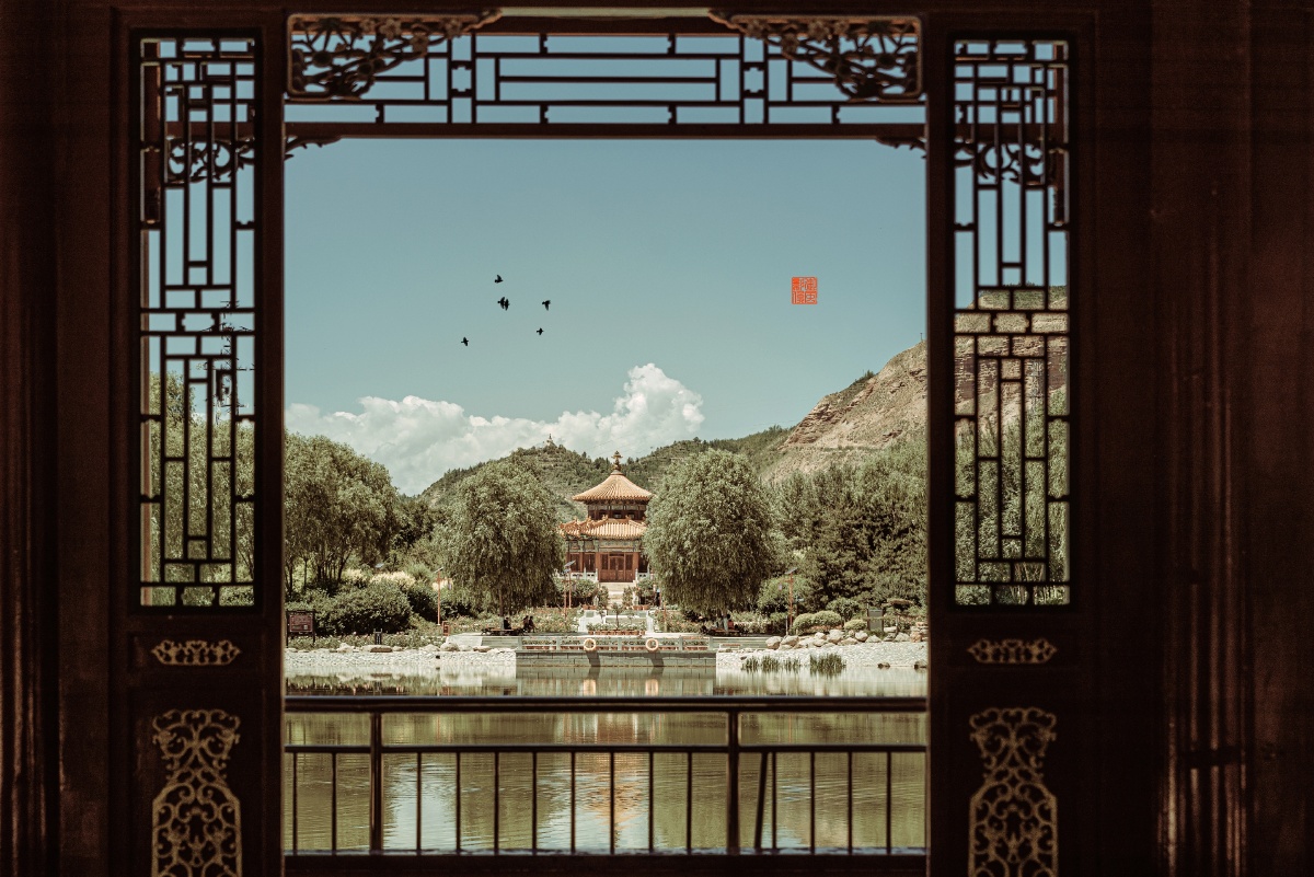 古风京韵建筑西宁京韵青公园万春亭