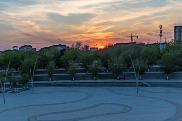 城市晚霞