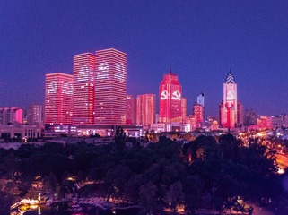 百年华诞灯光秀——党旗