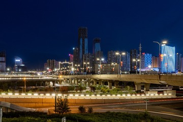 城市建筑群——夜幕之下乌鲁木齐经开宝能城之二