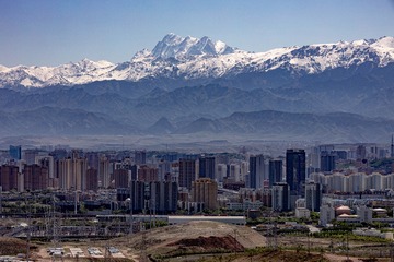 雪山下的城市