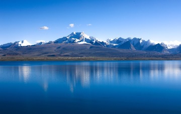 佩枯措与希夏邦马卫峰