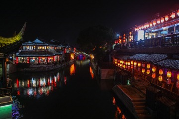 江南水乡夜色