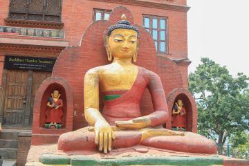 尼泊尔斯瓦杨布纳寺佛像