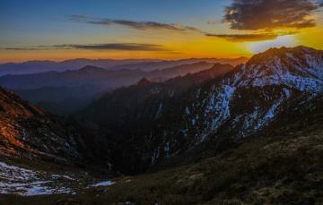 夕阳晚霞，梦幻秦岭
