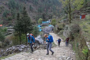 EBC路上，那些国际徒步者