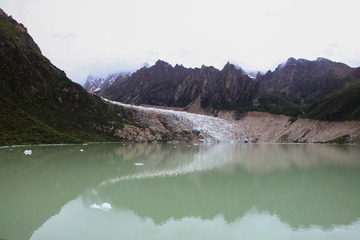 西藏约雄冰川冰碛湖