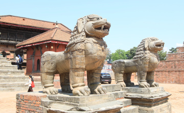 尼泊尔巴德岗杜巴广场神兽