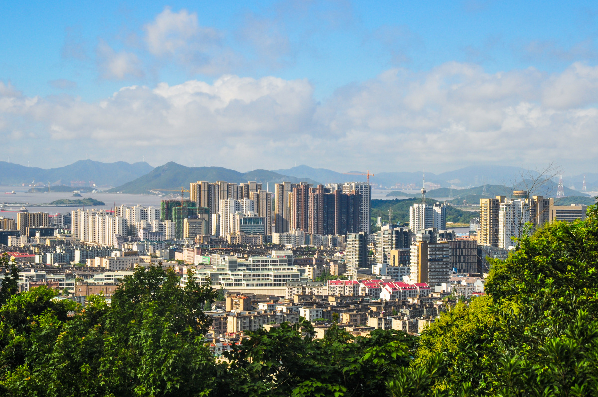 浙江舟山定海全景图