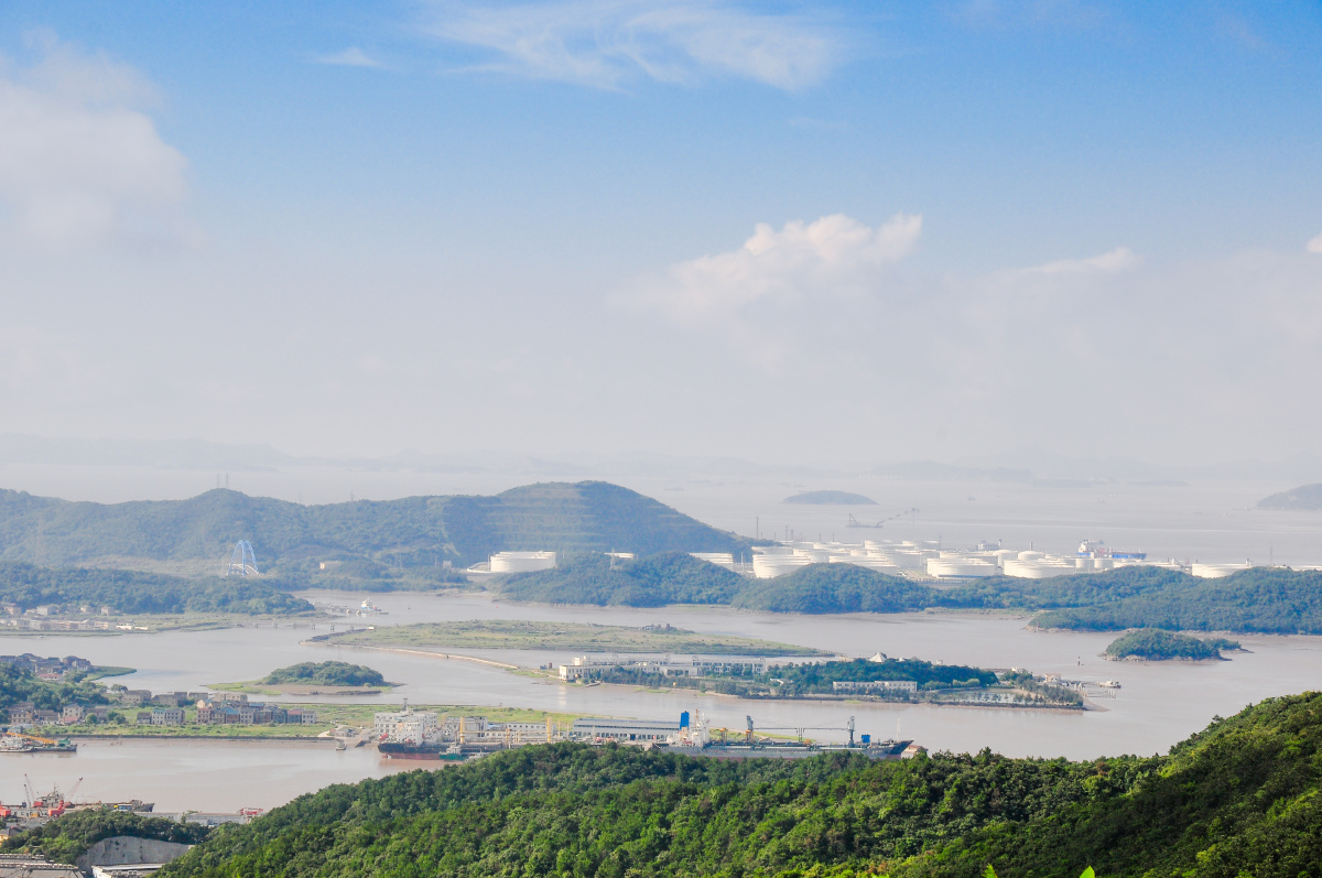 浙江舟山定海全景图