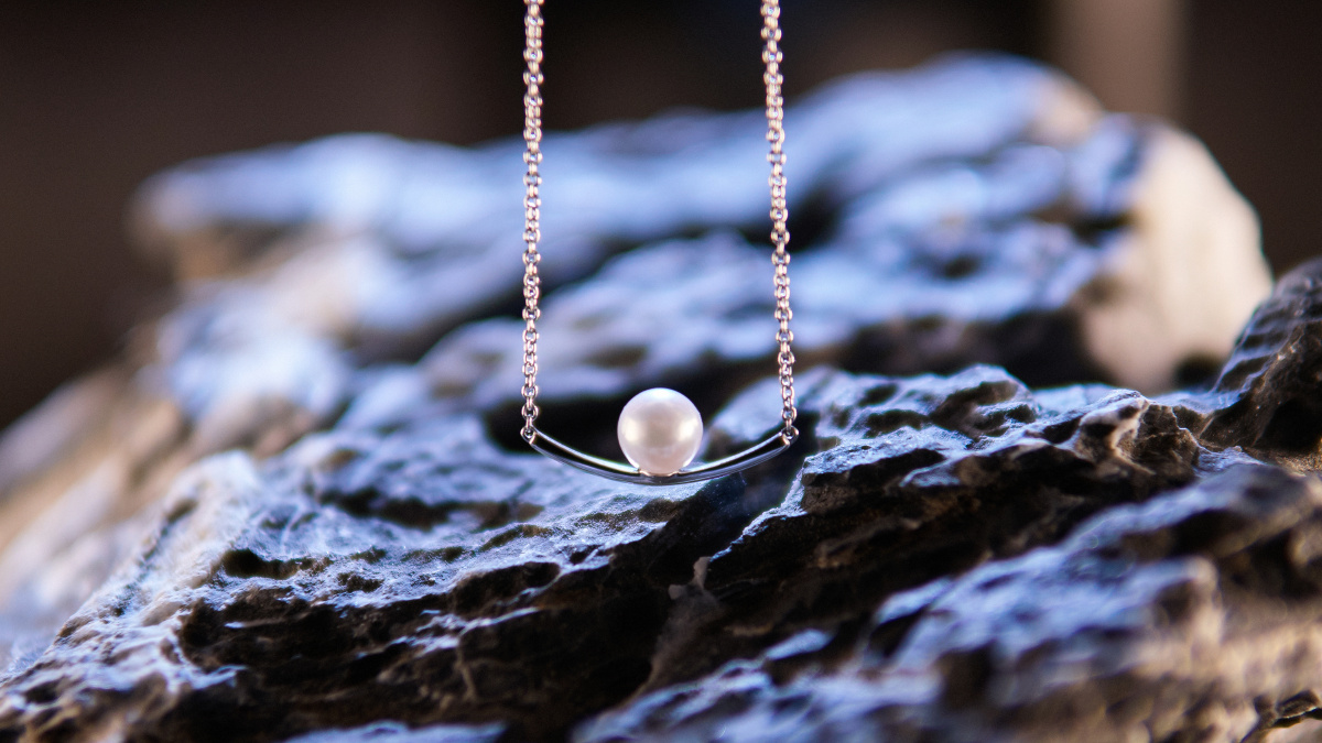 首饰拍摄珍珠戒指珍珠项链