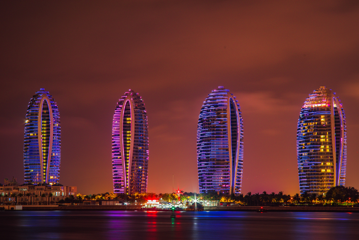 三亚凤凰岛夜色