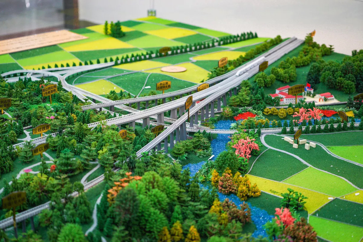 弥蒙铁路1标沙盘