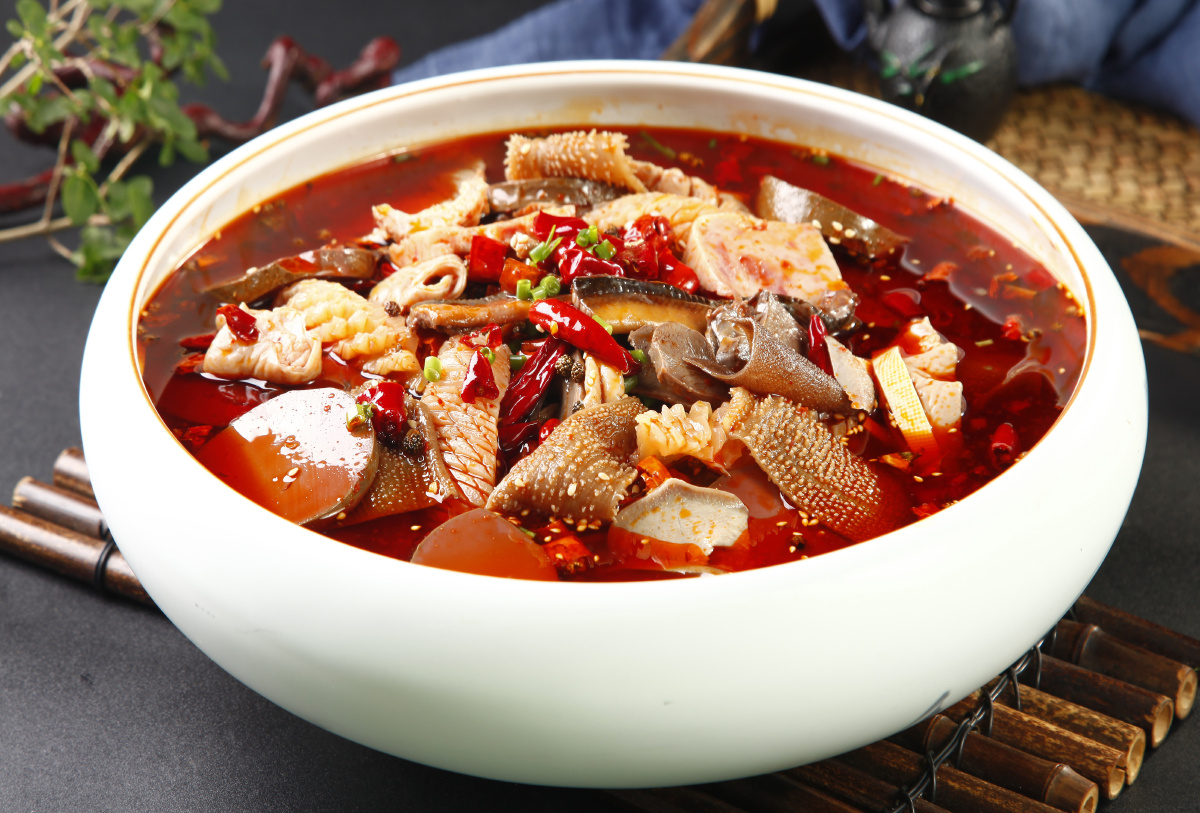 毛血旺舌尖美食毛血旺美食美味#川菜营养健康#风味味蕾特色滋补f/10