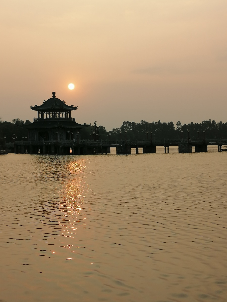 粤东揭阳市榕江西湖美景