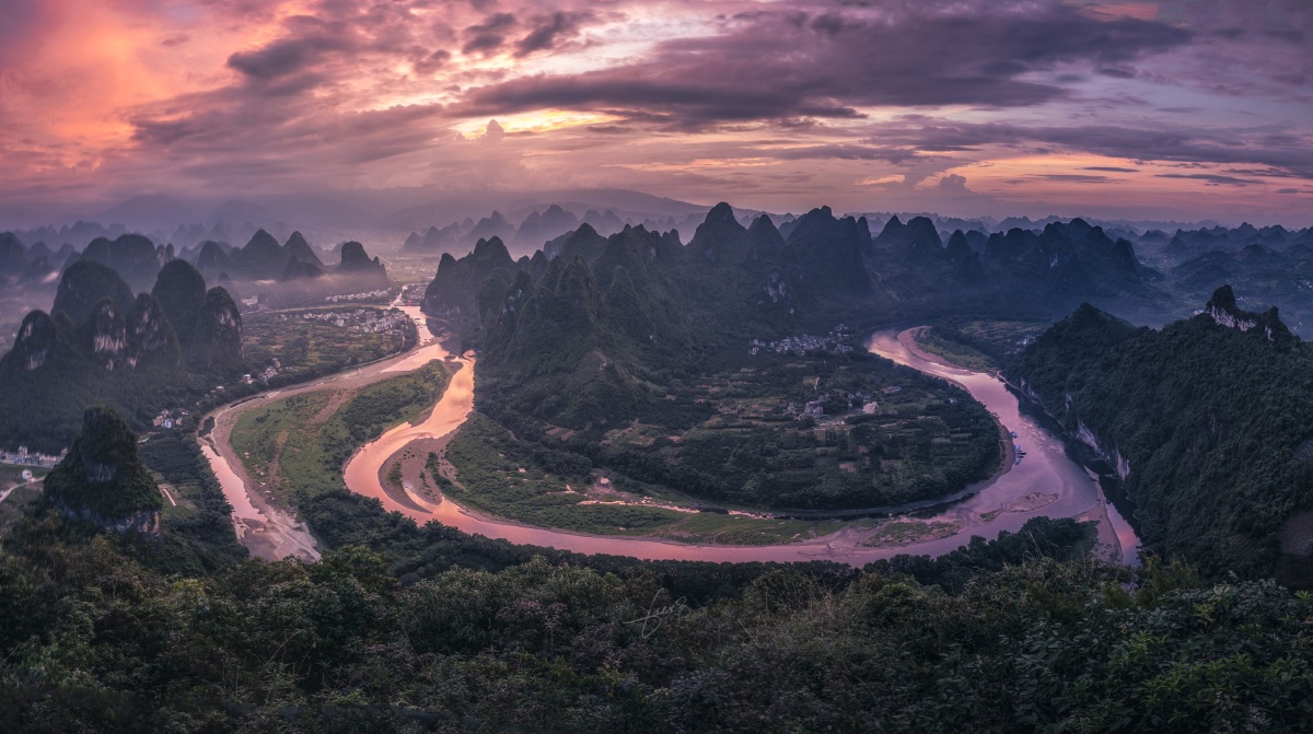 阳朔大面山日出 - yiers - 图虫