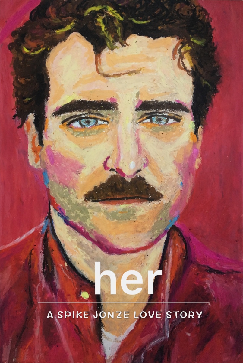 油画棒her电影海报她杰昆菲尼克斯