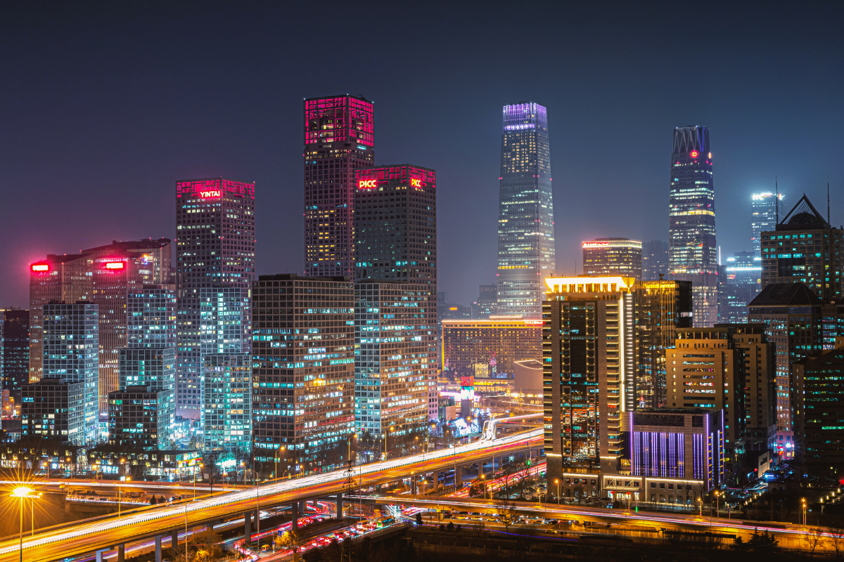 冬日国贸cbd的夜晚