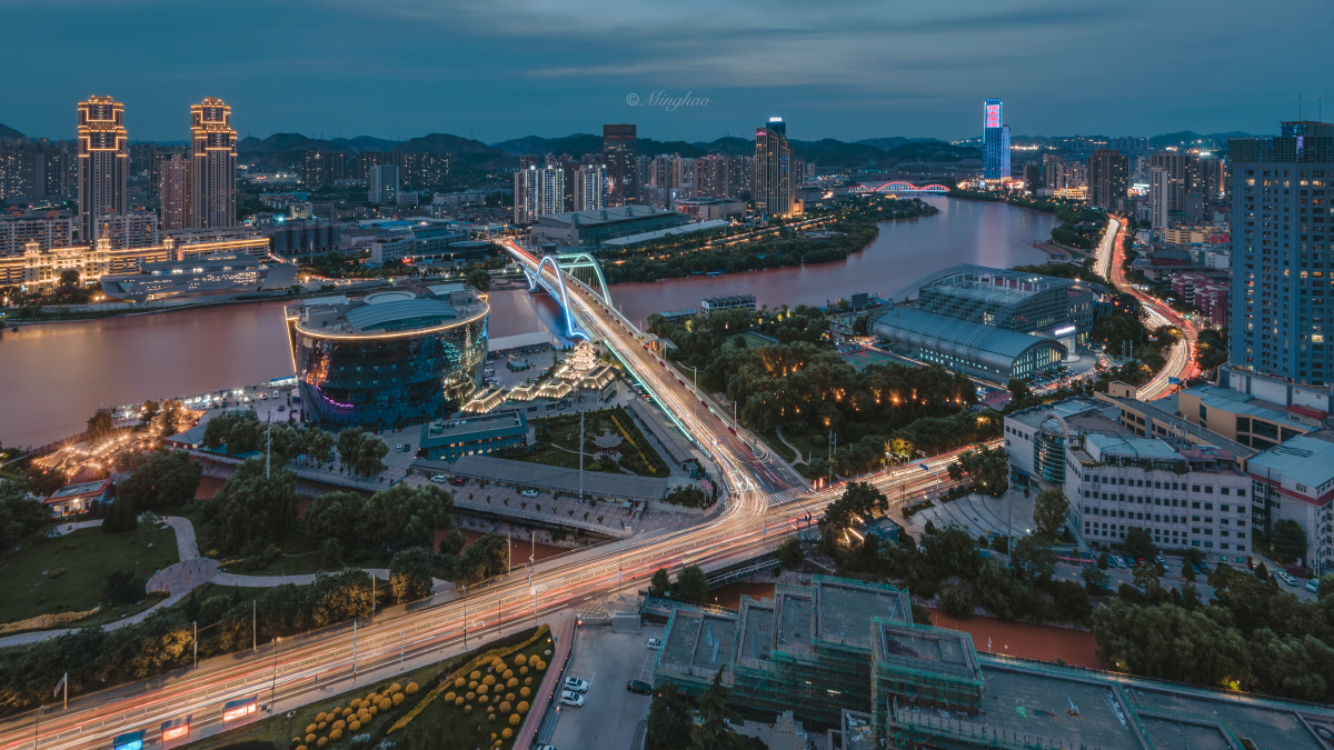 兰州夜景名城广场