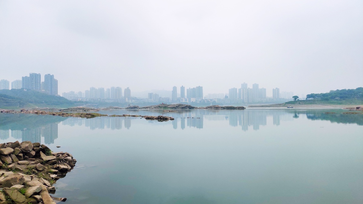 2021428重庆市巴南区龙洲湾通江奇码头文化巴渝山水妙视野开阔江天一