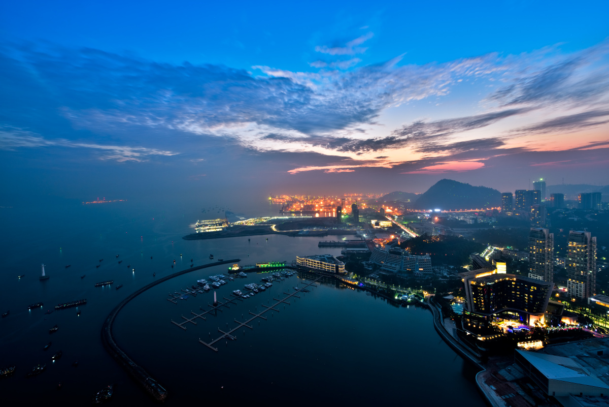 2016年深圳南山太子湾最后那一抹晚霞