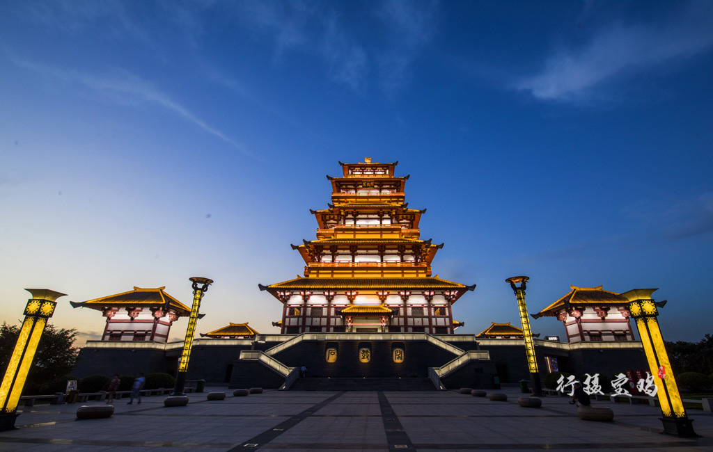 宝鸡石鼓阁晚霞