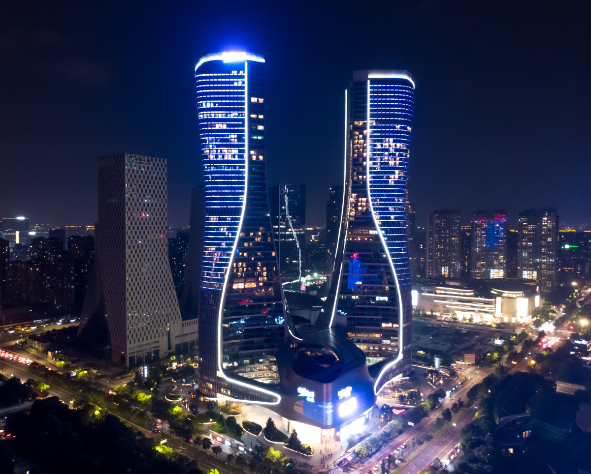 杭州城市阳台 夜景灯光秀及音乐喷泉 - 墨洵moxun - 图虫