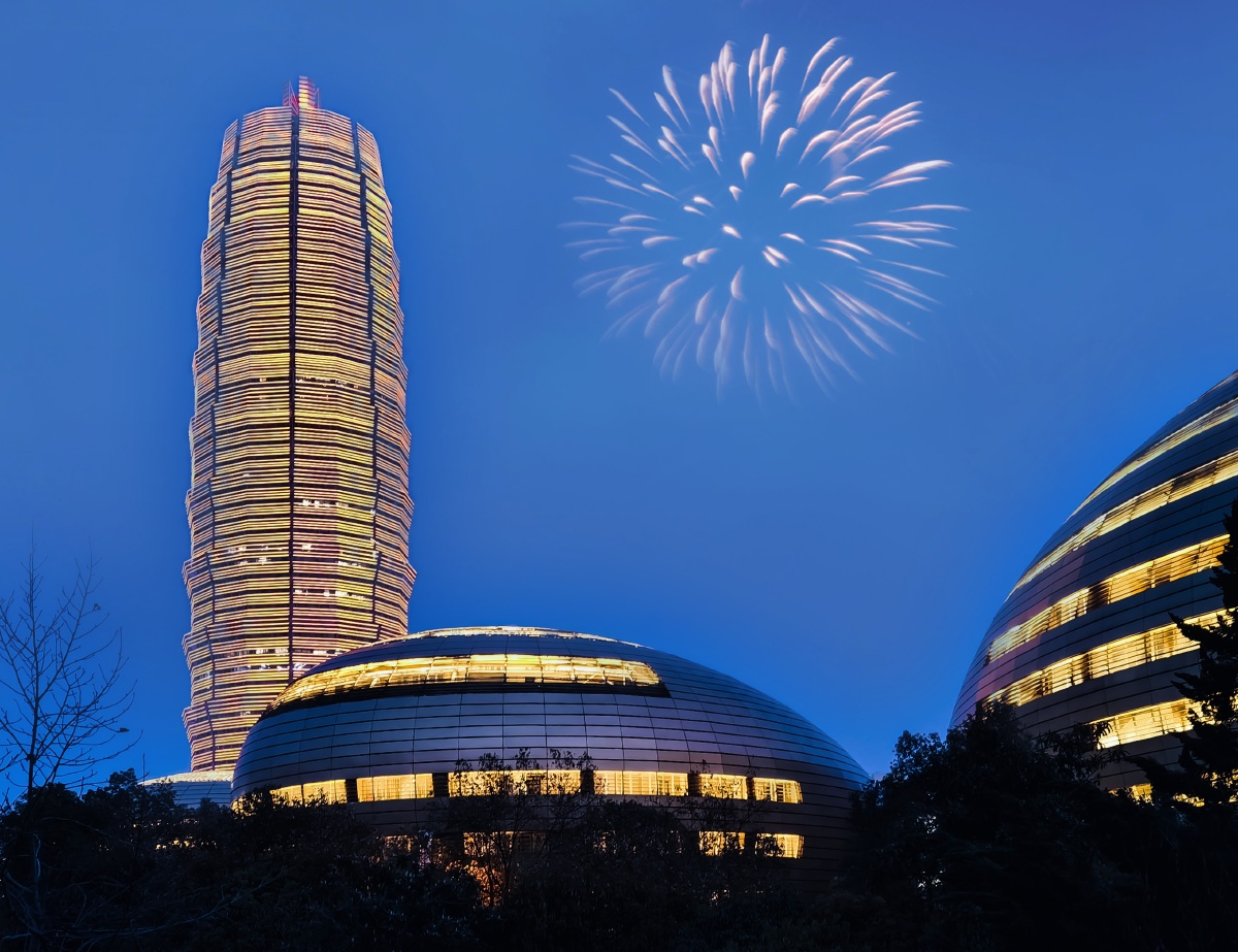 千玺广场烟花夜