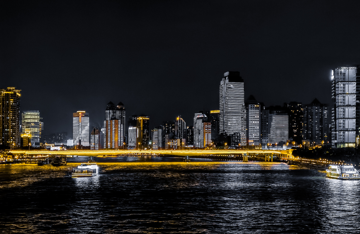 黑金珠江夜景
