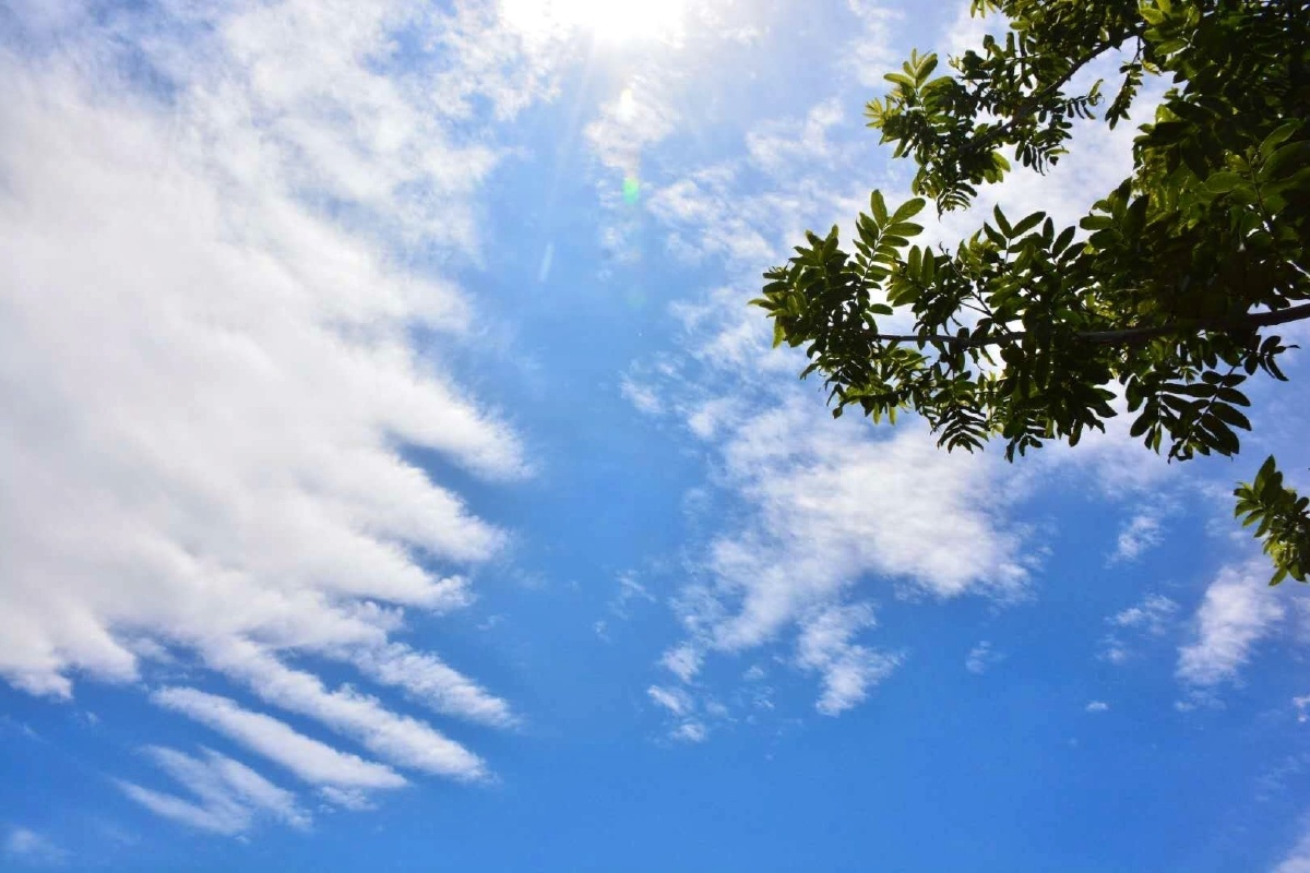 雨后的天空晴朗而美丽