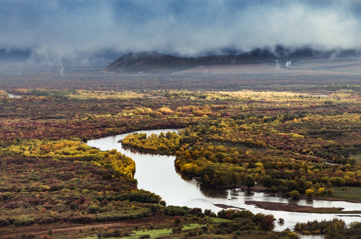 五彩斑斓的秋季额尔古纳湿地2