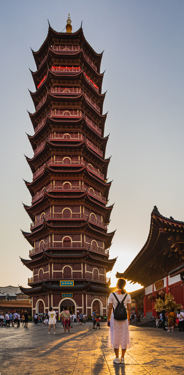 古镇宝塔太湖古镇