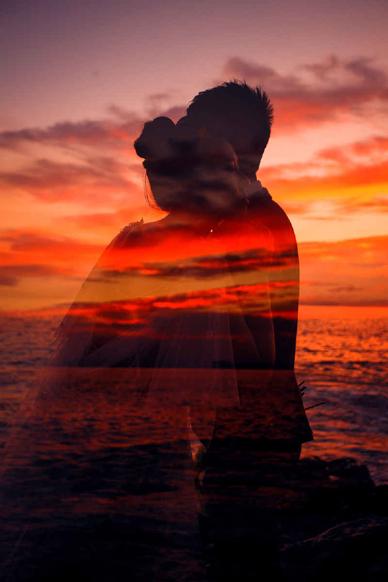 多重曝光下的婚纱照客照欣赏