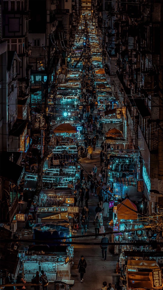 王家卫港风色调城市荧光绿现代化纪实色调网红青橙色午夜朋克风你们