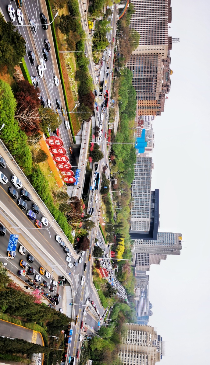 北京此时此刻的风景北京建国门立交桥时间在2021年4月9日