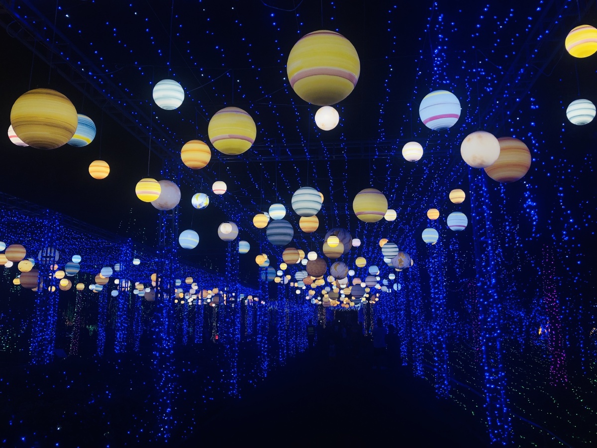 灯光秀我们都是茫茫宇宙中的一员