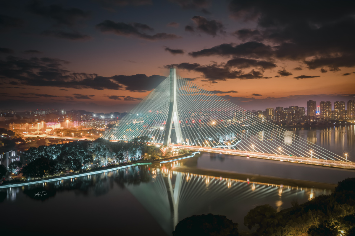 三县洲大桥,像一架钢琴,横跨在闽江上 - 机智的阿飞 - 图虫