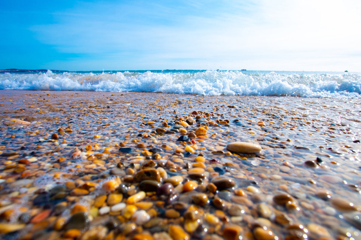 大连金石滩的大海与沙滩