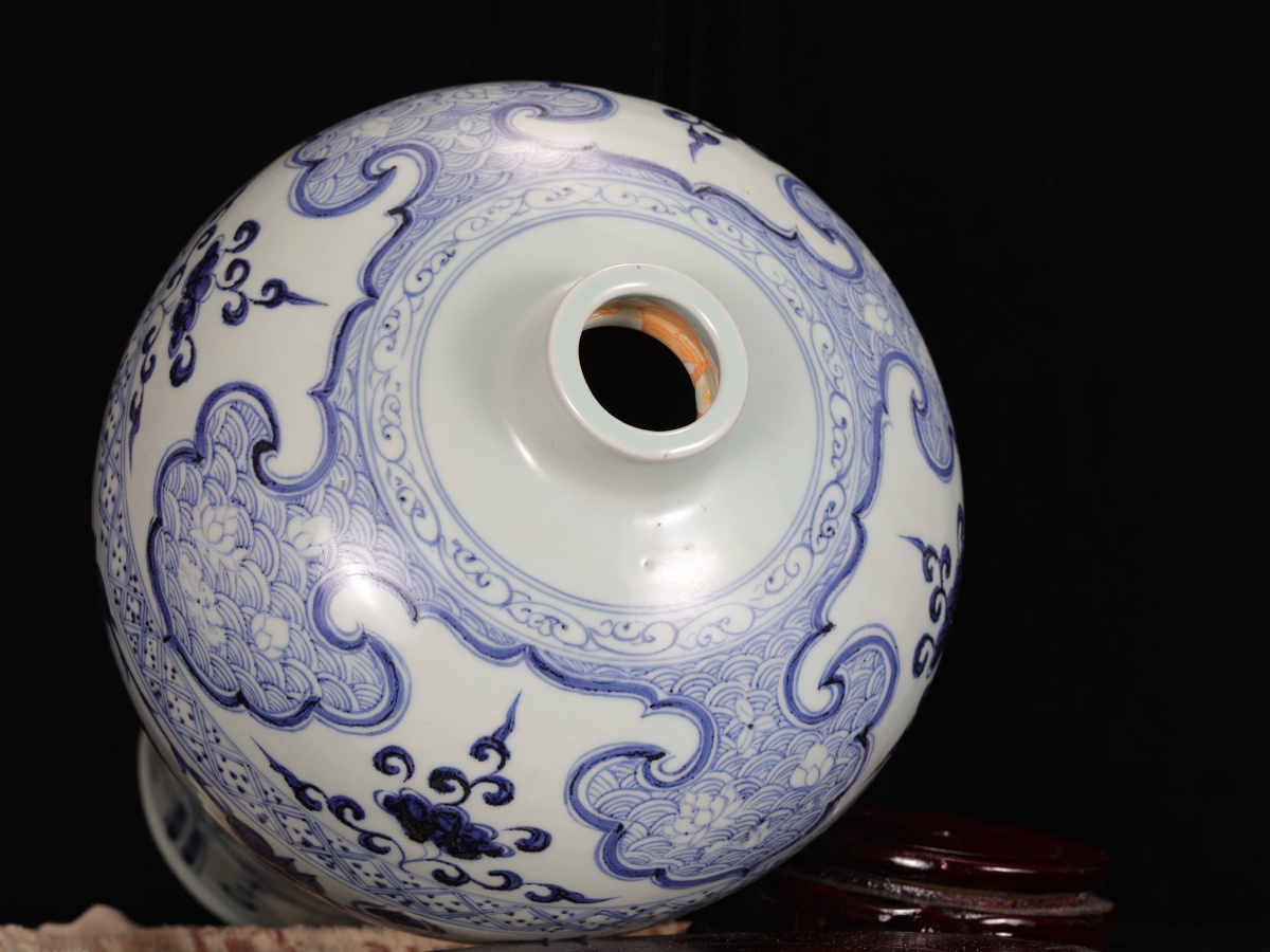 元代 青花瓶 官窑 回流古董 - 古董哥aaa601608