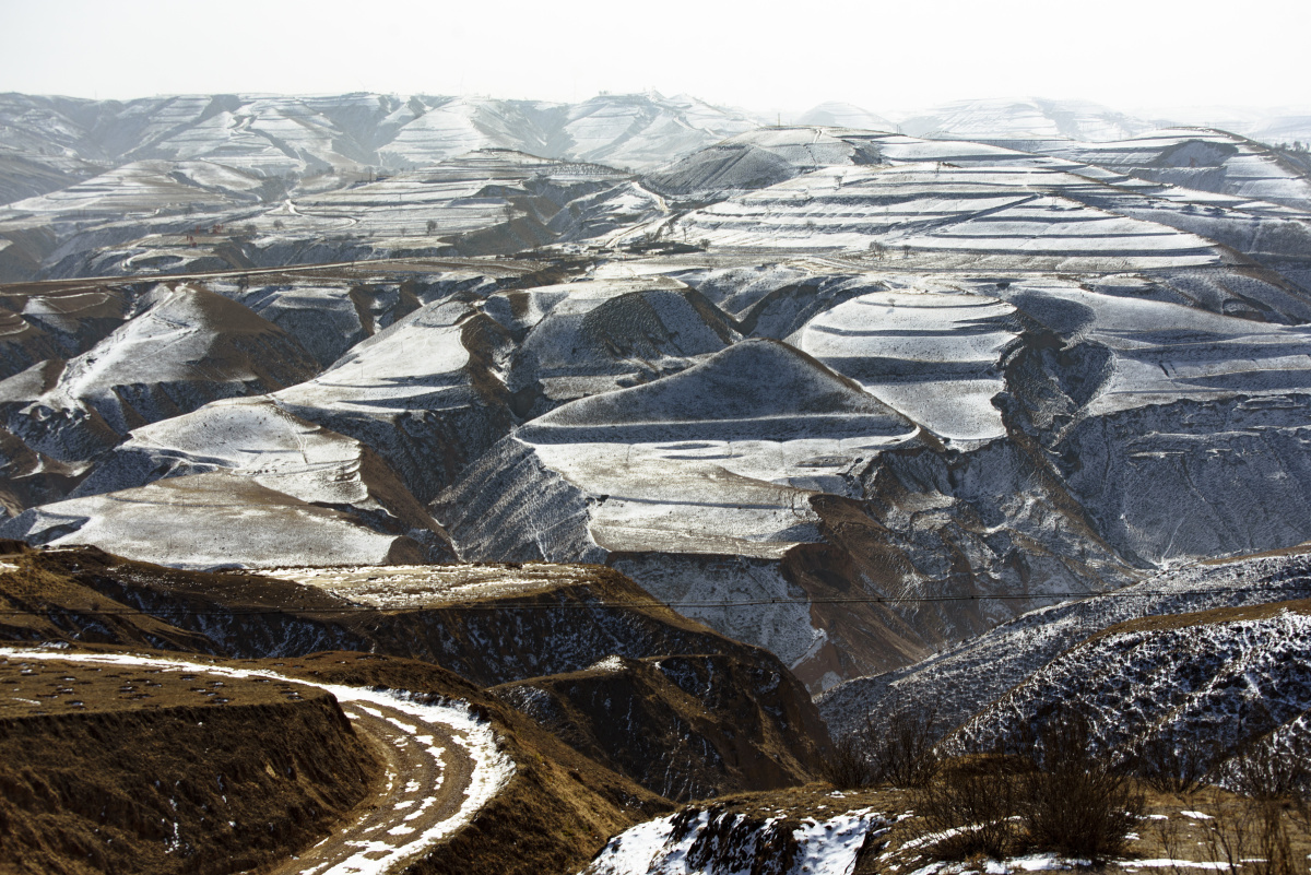 黄土高原上的那一抹雪